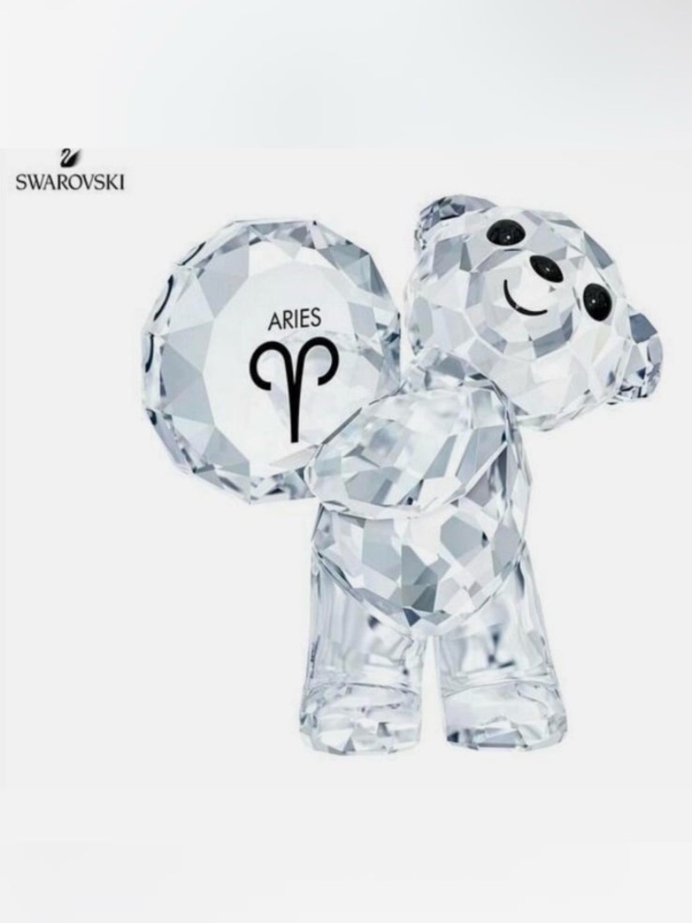 Swarovski Clear Crystal Kids Bear with Aries Medallion
